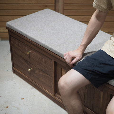Burumu Black Walnut Storage Cabinet / Bench 黑胡桃儲物櫃 / 邊櫃 / 電視櫃