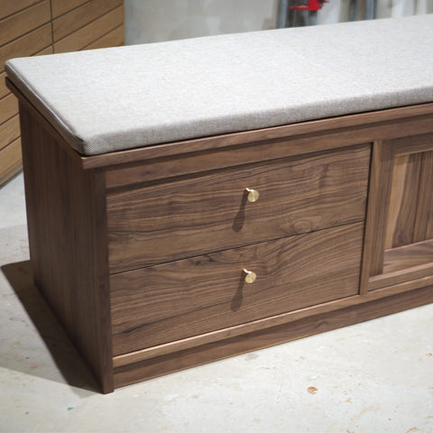 Burumu Black Walnut Storage Cabinet / Bench 黑胡桃儲物櫃 / 邊櫃 / 電視櫃