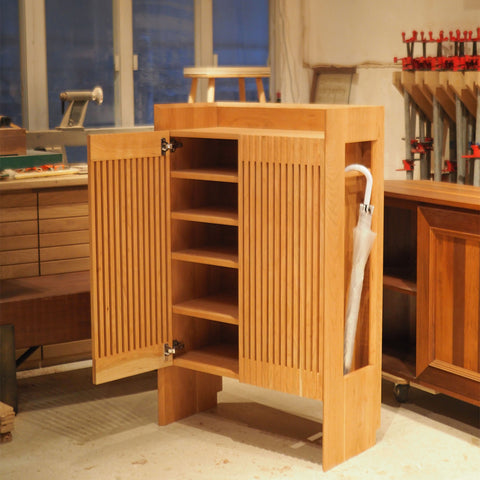 Burumu Hako Shoes Cabinet 實木條子鞋櫃
