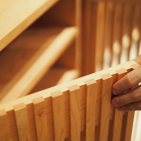 Burumu Hako Shoes Cabinet 實木條子鞋櫃