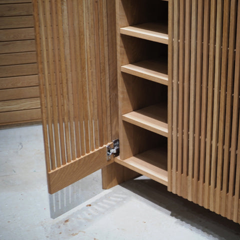 Burumu Hako Shoes Cabinet 實木條子鞋櫃