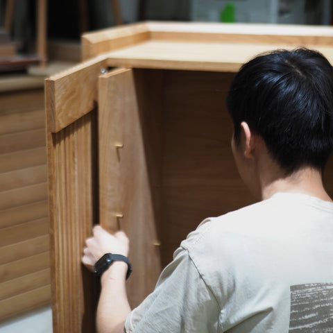 Burumu Hako Shoes Cabinet 實木條子鞋櫃