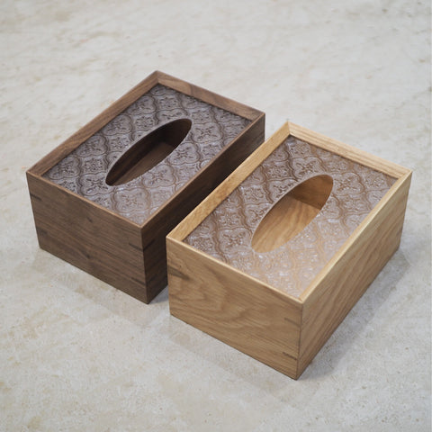 Burumu Tissue Box 實木海棠花紙巾盒