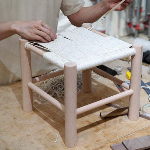 繩編木櫈 Woven Stool