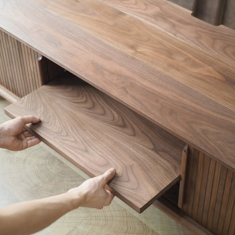 Burumu Tambour TV Cabinet 黑胡桃捲門電視櫃