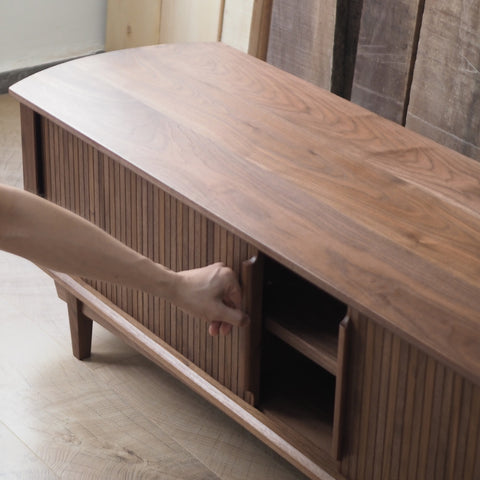 Burumu Tambour TV Cabinet 黑胡桃捲門電視櫃