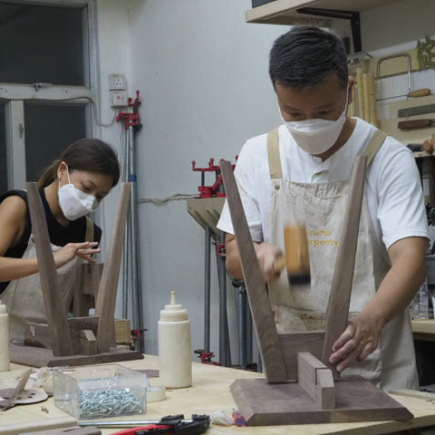 Burumu Workshop Torii Stool 鳥居櫈木工製作