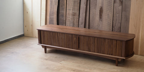 Burumu Tambour TV Cabinet 黑胡桃捲門電視櫃