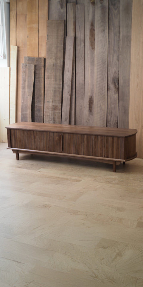 Burumu Tambour TV Cabinet 黑胡桃捲門電視櫃